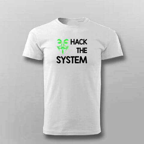 HACK THE SYSTEM Programming T-shirt For Men